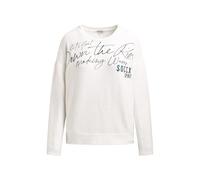 SOCCX Damen Flauschpullover mit Wording Print Ivory, XXXL