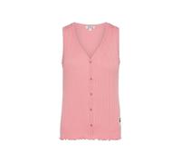 V-Shirt SOCCX, Damen, Gr. XXL, rot (beachy rot), Single Jersey, Material: 100% Baumwolle, bestickt, slim fit normal, V-Ausschnitt, Shirts, aus Baumwolle (54051712-XXL) beachy rot