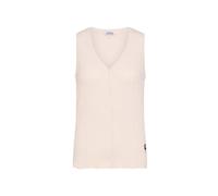 SOCCX Damen Geknöpftes Ripptop mit V-Ausschnitt Milky Beige, M