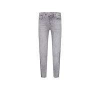 Slim-fit-Jeans SOCCX, Damen, Gr. 30, Normalgrößen, grau, Material: 98% Baumwolle, 2% Elasthan, Zusatz: Enthält nichttextile Teile tierischen Ursprungs (Badge), bedruckt, casual, slim fit, Jeans, mit v