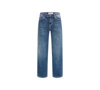 Regular-fit-Jeans SOCCX, Damen, Gr. 26, Normalgrößen, saltwater blau, Denim/Jeans, Material: 72% Baumwolle, 27% Polyester, 1% Elasthan, Zusatz: Enthält nichttextile Teile tierischen Ursprungs (Badge),