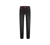 Regular-fit-Jeans SOCCX, Damen, Gr. 33, Länge 32, schwarz, Denim/Jeans, Material: 63% Baumwolle, 25% Polyester, 10% Viskose, 2% Elasthan, Zusatz: Enthält nichttextile Teile tierischen Ursprungs (Badge