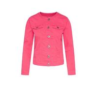 Jeansjacke SOCCX, Damen, Gr. S, rot (coral pink), Material: 85% Baumwolle, 12% Polyester, 3% Elasthan, unifarben, casual, tailliert kurz, Langarm eingesetzt 1-Knopf-Manschette, Jacken, mit Brusttasche