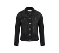 Jeansjacke SOCCX, Damen, Gr. XL, schwarz (schwarz washed metal), Material: 63% Baumwolle, 25% Polyester, 10% Viskose, 2% Elasthan, used, slim fit kurz, eingesetzt 1-Knopf-Manschette, Jacken Jeansjacke