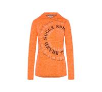 Kapuzenshirt SOCCX, Damen, Gr. L, brilliant orange neon, Material: Grundmaterial: 100% Polyester, Ausbrenner: 100% Viskose, bedruckt, slim fit normal, eingesetzt gerader Abschluss, Shirts, mit Ausbren