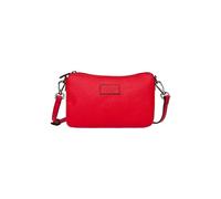 SOCCX Damen Kleine Crossbody Bag mit Label Badge Clear Red None