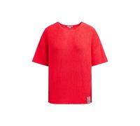 SOCCX Damen Kurzarm-Pullover aus Bändchengarn Red Neon, XL/XXL