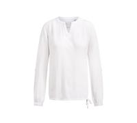 SOCCX Damen Langarmbluse aus Viskose-Crêpe mit Rücken-Artwork Opticwhite, XL