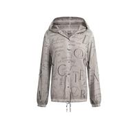 Langarmbluse SOCCX, Damen, Gr. S, fresh grau, Web, Material: 100% Viskose, bedruckt, regular fit normal, hoch geschlossener Ausschnitt, Ärmel mit Ärmelschlitz, Blusen, mit Tunnelzugband im Saum (35751