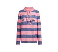 SOCCX Damen Pullover aus Flauschstrick mit Blockstreifen Apricot Sunset Melange, M