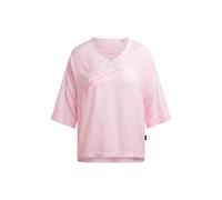 SOCCX Damen Shirt im Materialmix mit Folienprint Smooth Rose, XXL
