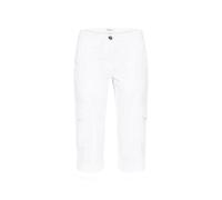 SOCCX Damen Shorts, Bermuda Kurze Hose Sommer aus Baumwoll-Stretch-Popeline mit Beintaschen, Regular Fit Opticwhite, XXXL