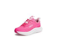 SOCCX Damen Sneaker im Mesh-Design mit Logostick Neon Pink, 38