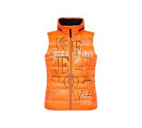 Steppweste SOCCX, Damen, Gr. L, brilliant orange neon, Material: 100% Polyester, Futter: 100% Polyamid, Füllung: 100% Polyester, bedruckt, slim fit normal, Westen, mit integrierter Kapuze (10989743-L)
