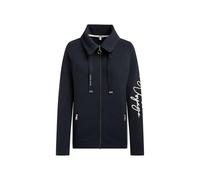 SOCCX Damen Strukturierte Sweatjacke mit hohem Kragen Navy Blue, L