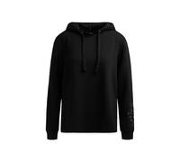 SOCCX Damen Strukturierter Hoodie mit Seitenschlitzen Black, XL