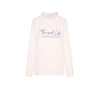 Sweater SOCCX, Damen, Gr. XXL, weiß, Material: 68% Polyester, 29% Viskose, 3% Elasthan, bedruckt, casual, regular fit, Rundhals, Langarm eingesetzt Bündchen, Sweatshirts, mit Stehkragen (25990423-XXL)