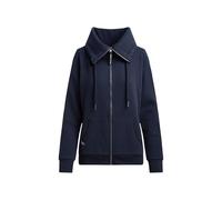 SOCCX Damen Sweatjacke mit hohem Kragen Blue Navy, M