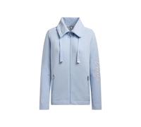 SOCCX Damen Sweatjacke mit Two-Tone-Struktur und hohem Kragen Cool Blue, XXL