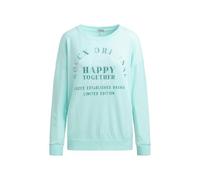 SOCCX Damen Sweatshirt mit Glitter Artwork ICY Sea, XL