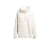 SOCCX Damen Sweatshirt mit hohem Kragen und Backprint Ivory, M
