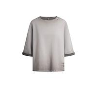 Sweater SOCCX, Damen, Gr. XS/S, fresh grau, Sweatware, Material: 100% Baumwolle, bedruckt, gerade normal, Rundhals, eingesetzt, Sweatshirts Sweater, mit Rollkanten am Ausschnitt und Saum (14223405-XS)