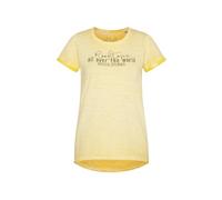 SOCCX Damen T-Shirt im Used Look mit Label Prints Soft Yellow, L