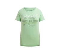 Rundhalsshirt SOCCX, Damen, Gr. XXL, grün (milky grün), Material: 95% Baumwolle, 5% Elasthan, bedruckt, slim fit normal, eingesetzt gerader Abschluss, Shirts Rundhalsshirt, mit Baumwolle (72085468-XXL