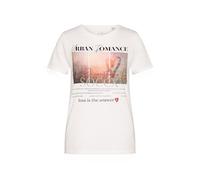 SOCCX Damen T-Shirt mit Rundhalsausschnitt und Photoprint Ivory, XXXL