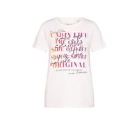 Rundhalsshirt SOCCX, Damen, Gr. 3XL, weiß, Material: 95% Baumwolle, 5% Elasthan, bedruckt, regular fit normal, eingesetzt gerader Abschluss, Shirts, mit Baumwolle (36394517-XXXL) weiß