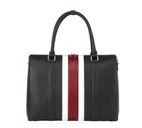 Socha BB Red Stripe Business-Handtasche mit Laptopfach, 15" bis 17.3 Zoll -schwarze Feinsynthetik mit rotem Streifen, extra leicht, sportlich elegantes Design