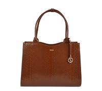 Socha Businessbag crocodile, Laptoptasche 15.6 Zoll für Damen Braun Braun M