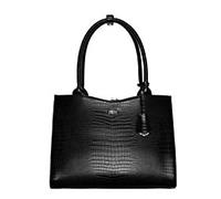 SOCHA Laptoptasche »Midi Croco Black 14 Zoll«, elegante Krokotasche für Damen - Vollausstattung - Aktentasche mit Schultergurt