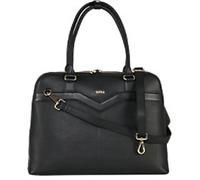 SOCHA Laptoptasche 15,6 Leder Schwarz 44 x 13 x 31,5 cm