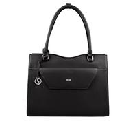 Socha Laptoptasche & Businesstasche/Aktentasche für Damen, Vario Black 15.6 Zoll, aus schwarzer Feinsynthetik, herausnehmbares Laptopfach, Vollausstattung