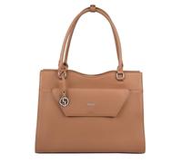 Socha Laptoptasche & Businesstasche/Aktentasche für Damen, Vario Tobacco 15.6 Zoll, aus hellbrauner Feinsynthetik, herausnehmbares Laptopfach, Vollausstattung