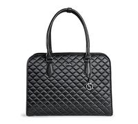 SOCHA Laptoptasche Damen 15.6 Zoll - Black Diamond - elegante Business Tasche mit herausnehmbaren Laptopfach - mit Steppung, Geheimfächern & Trolley-Schlaufe