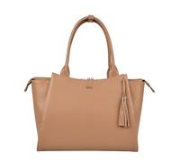 Socha Laptoptasche Damen/Aktentasche Frauen/Designertasche mit Tragegurt - Elegant - feinstes Leder - Diamond Edition Caddy Camel - 17,3 Zoll hellbraun