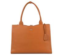 Socha Laptoptasche Damen/Aktentasche Frauen/Designertasche mit Tragegurt - Elegant - Leder - Diamond Edition - 15 Zoll Cognac