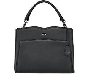 SOCHA Laptoptasche Diamond Shoulder 14 Zoll Leder Schwarz 39 x 12 x 29 cm