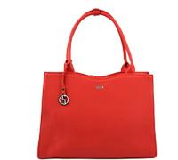 Socha Laptoptasche für Frauen 15,6 Zoll herausnehmbares Laptopfach Hibiscus Red