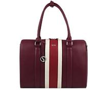 Socha Laptoptasche für Frauen 17,3 Zoll herausnehmbares Laptopfach BB Burgundy Stripe