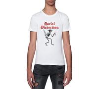 Social Distortion Weißes T-Shirt Herren Mit Kurzen Ärmeln Und Rundem Hals White Mens