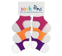 Sock Ons - Baby-Sockenhalter - 0-6 Months - 3er Pack (1 x Pink 1 x Orange 1 x Purple) - Amazing Value Pack - Erstaunliches Vorteilspaket - Baby-Socken immer anziehen!
