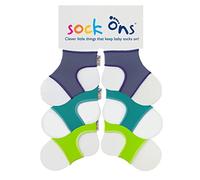 Sock Ons - Baby-Sockenhalter - 6-12 Months - 3er Pack (1 x Blueberry 1 x Turquoise 1 x Green) - Amazing Value Pack - Erstaunliches Vorteilspaket - Baby-Socken immer anziehen!
