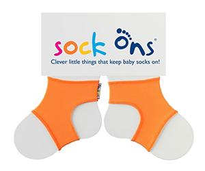 Sock Ons Kluge kleine Dinge, die Babysocken halten! - Orange - 6-12 Monate