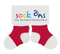Sock Ons Unisex - Baby Sockenhalter 140554, Gr. 6-12 Monate, Rot