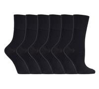 Sock Shop Gentle Grip - 6 Paar Damen nicht elastische Bambus Socken - SOLRM31 EU 37 - 42