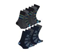 Sock Snob - 12 Paar Herren Diabetiker Ohne Gummi und Naht | Bambus Lustige Extra Weit Socken