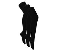 Sock Snob 3 Paar Damenstrumpfhose aus Bambus Komfort Blickdichte Strumpfhose | Warme Schwarz Pantyhose (L, Schwarz)